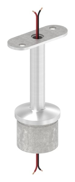 Rohrstopfen V4A fuer Rohr Ø 42-4 mm mit Stift Ø 14 mm LED Handlauf flach-88-1160419-V4A.LED