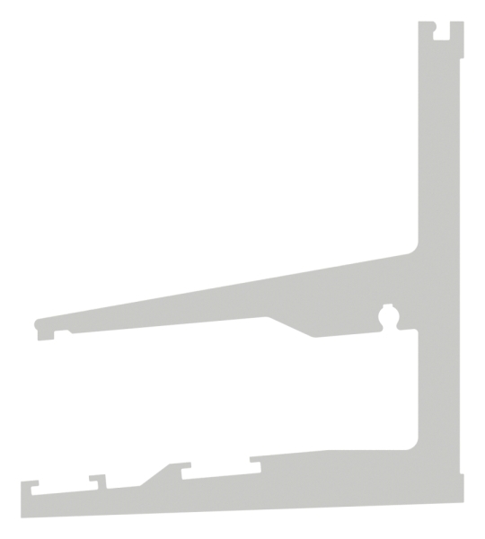 Vordachprofil Aluminium L = 1605 mm pulverbeschichtet DB703 mit ETA-88-11VDE-1600.DB703
