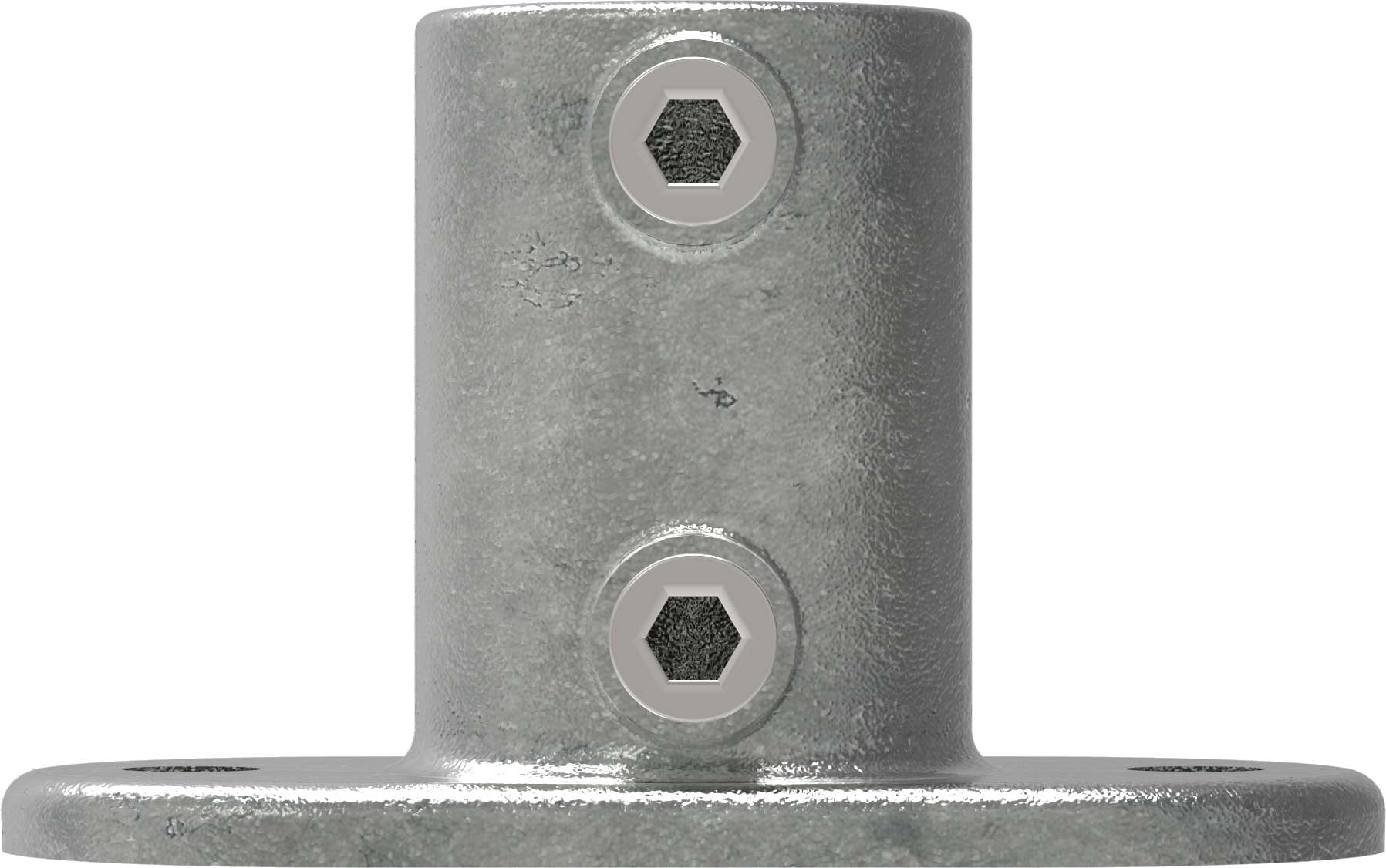 Rohrverbinder - Fussplatte oval - 132E60 - 60-3 mm - 2- - Feuerverzinkt u. Elektrogalvanisiert-132E60