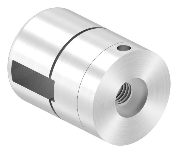 BRENK-fix® Grundhalter fuer Flachstaeb 20 x 6mm- V2A-88-11BR-F206M8.V2A