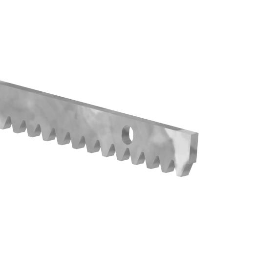 Stahlzahnstange feuerverzinkt 30 x 8 mm L=1000 mm Modul 4 fr Schiebetore-89-11H01FE30X8H-A.4