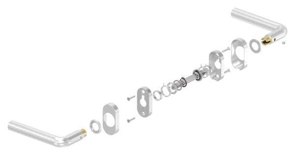 Tuerdrueckerpaar V2A  inklusive 8 mm Drueckerstift-11-3981.4