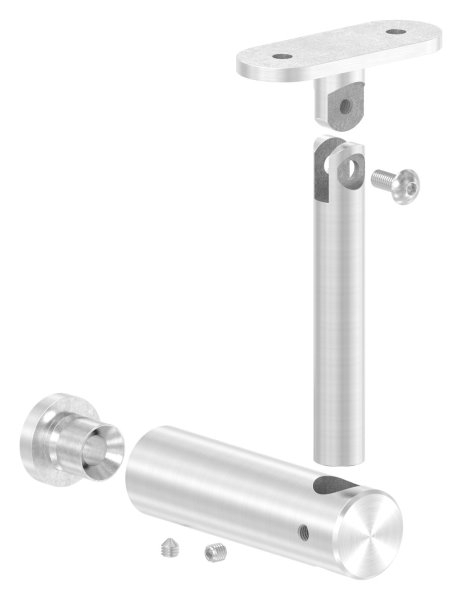 Handlaufhalter mit Gelenk und Halteplatte fuer flachen Anschluss V2A-11-2057.4