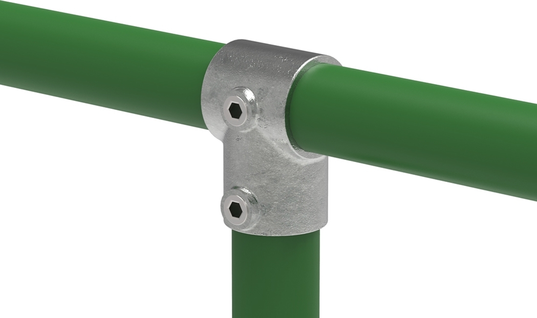 Rohrverbinder T-Stueck kurz Ø 60-3 mm -2- - Temperguss verzinkt - 101E60-101E60