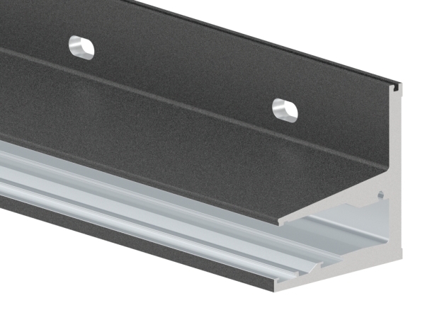 Vordachprofil Aluminium L = 1605 mm pulverbeschichtet DB703 mit ETA-88-11VDE-1600.DB703