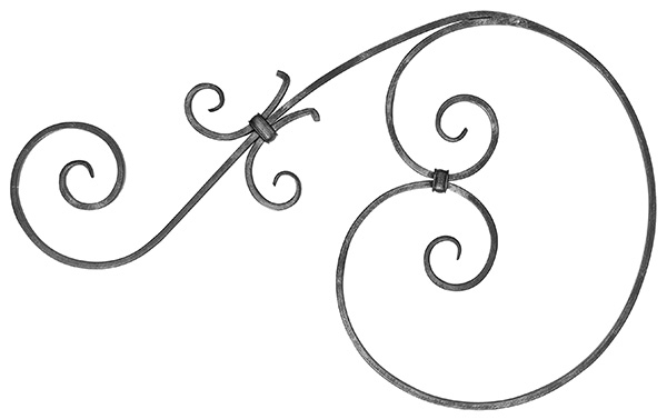 Vordachelement - Masse- 430x725 mm - Material- 16x8 mm - Stahl S235JR- roh-30-1739.8