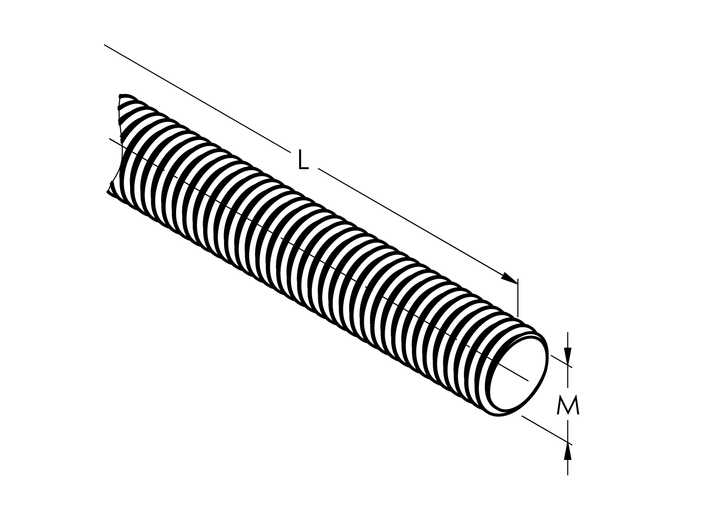 Gewindestange Edelstahl AISI 304 M12 x 1000 mm DIN 975-89-11ADIN975M12-A.4