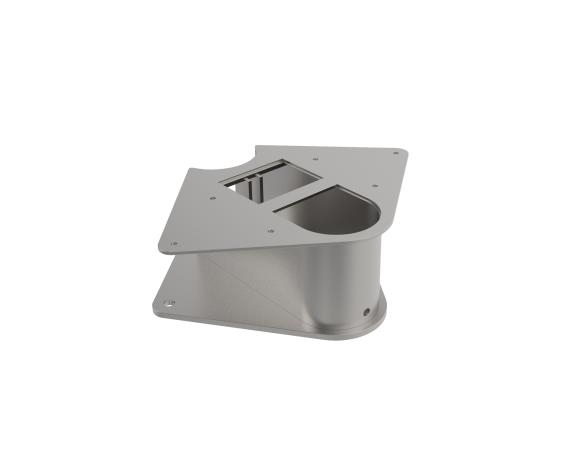 Treppensegment Stahl roh 130 x 314 x 395 mm Eintritt fuer System NS270-89-11NS270N1-A.4