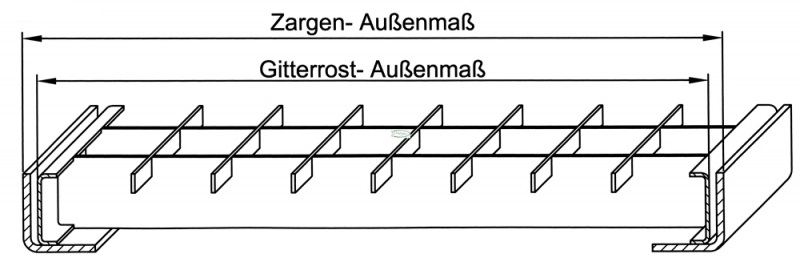 Lichtschachtrost Baunormrost - Masse-  490x790x25 mm 30-30 mm - aus S235JR -St37-2- im Vollbad feuerverzinkt-23-49793025.7