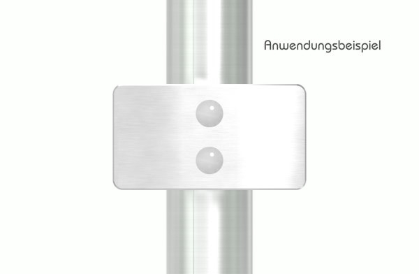 Mittelglasklemme Edelstahl V4A Modell 26- eckig-88-1126-MK.V4A