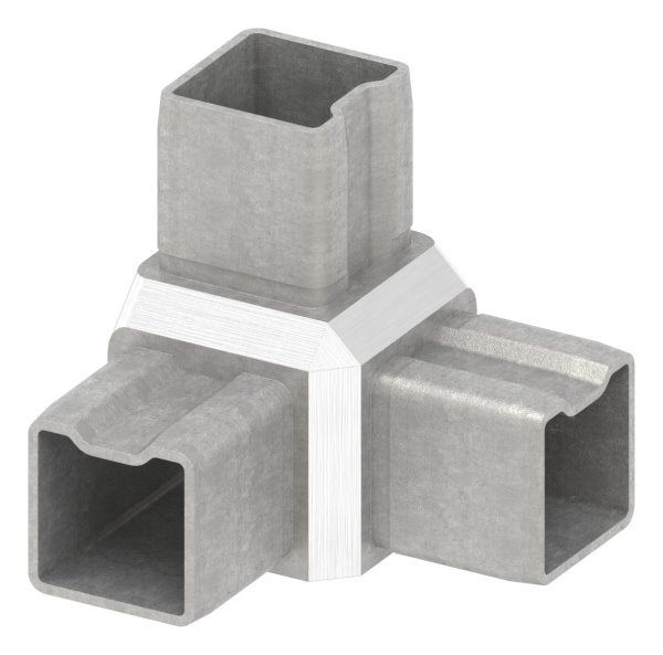 3-Wege-Eckverbinder V4A fuer Rohr 30x30x2 mm Steckbar-88.1110143030
