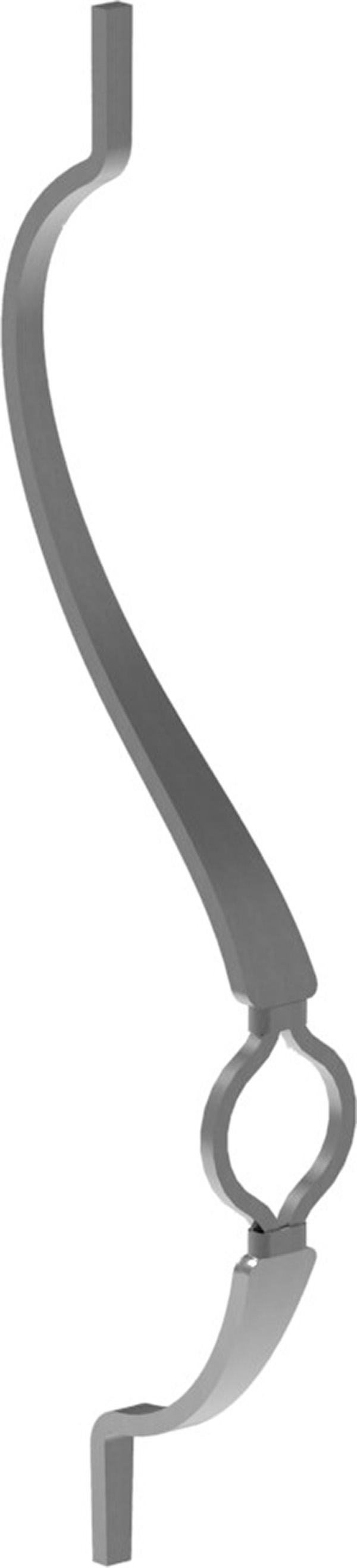 Bauchstab - Laenge- 1000 mm - Material- 20x12 mm - Stahl S235JR- roh-30-1178.8