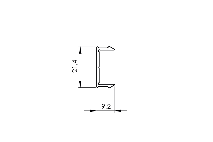 Click-lock Abdeckleiste Aluminium 20 x 9 mm 6-0 m Anthrazit RAL 7016-89.FGPC20X96000R7016