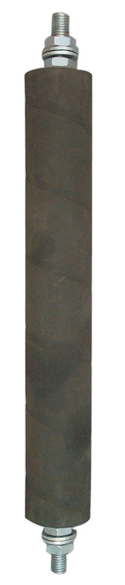 Obere Fhrungsrolle Stahl - Gummi  50 mm H=340 mm zum Anschrauben-89-11H29V-A.4