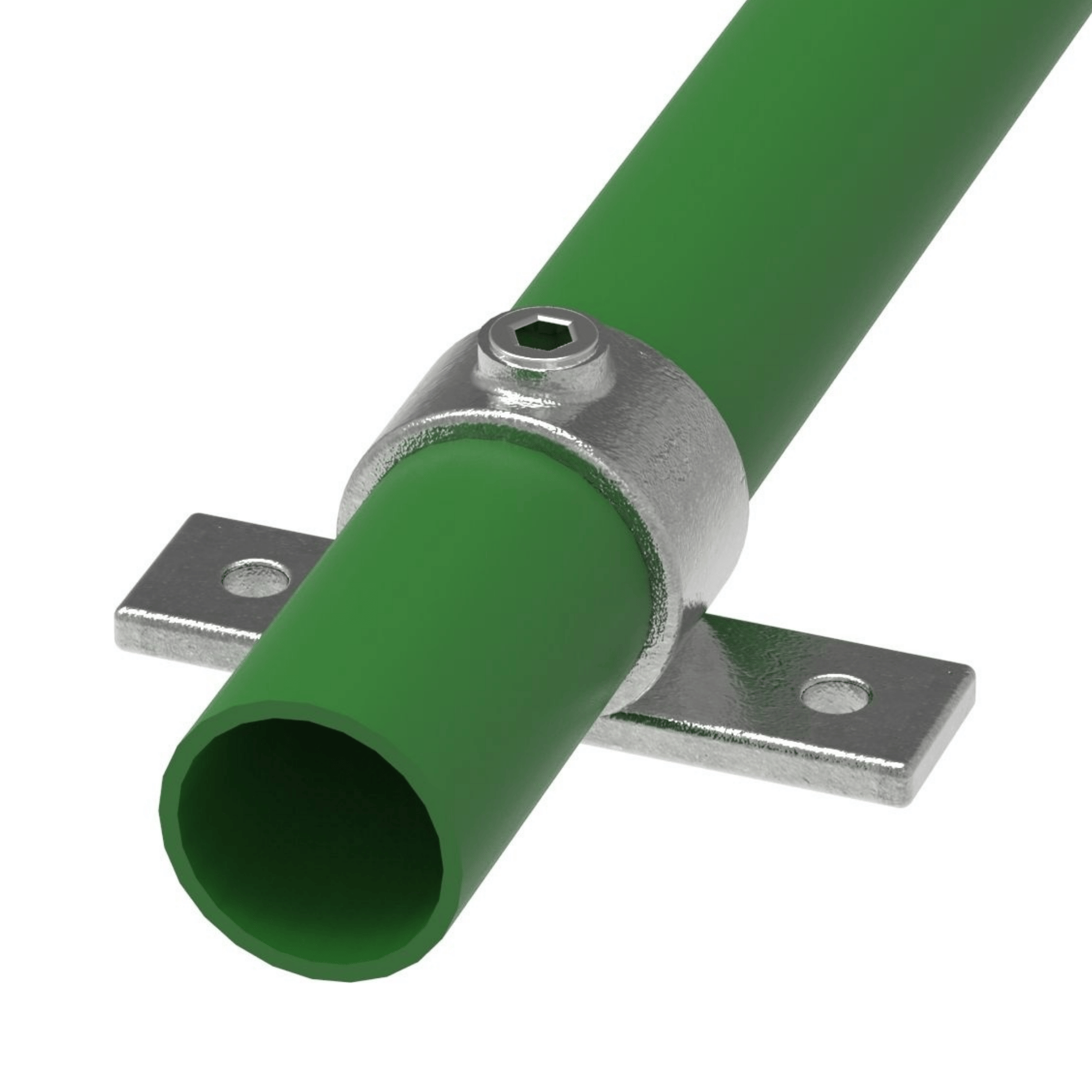 Rohrverbinder Befestigungsring mit Flansch 2 Bohrungen Ø 26-9 mm -3-4- - Temperguss verzinkt - 198A27-198A27