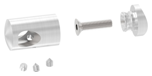 Querstabhalter Edelstahl V4A fuer Rohr Ø 42-4 mm- Bohrung Ø 12-2 mm- Aussenecke 90°-88-1150400-240A-V4A.AE