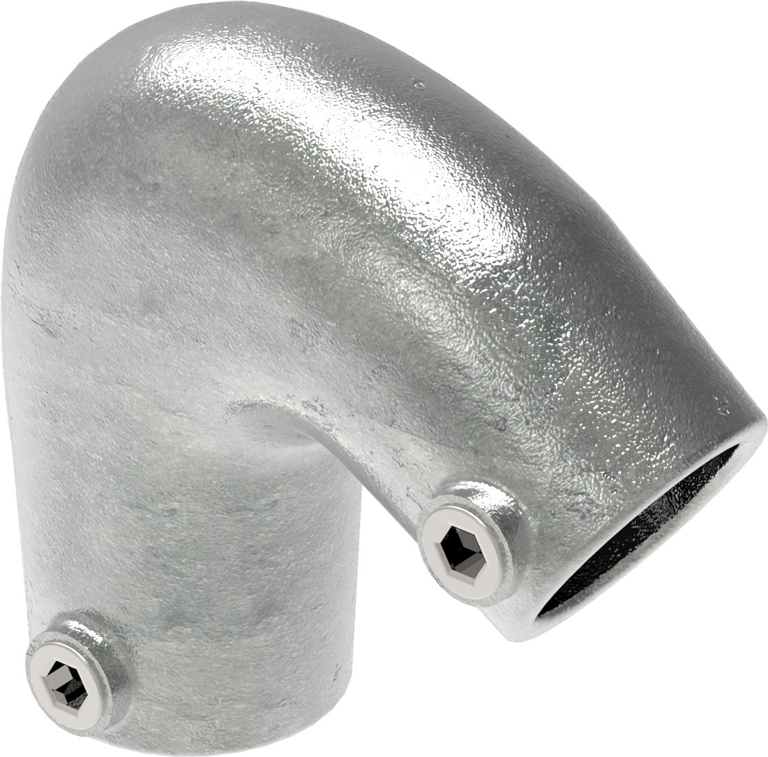 Rohrverbinder - Bogen variabel 40-70° - 123B34 - 33-7 mm - 1- - Feuerverzinkt u. Elektrogalvanisiert-123B34
