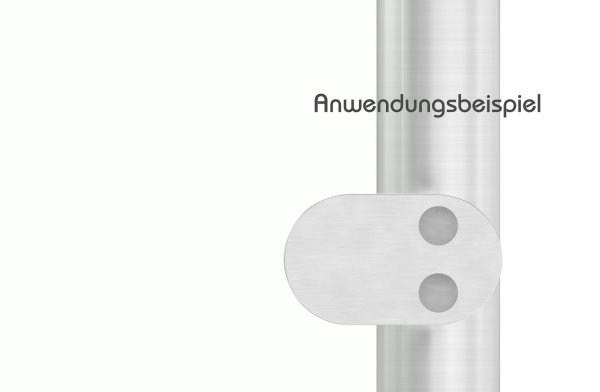 Endglasklemme Edelstahl V2A -1-4301- halbrund gerade Mod- 25 inkl- Schrauben-88-1125-EK.V2A