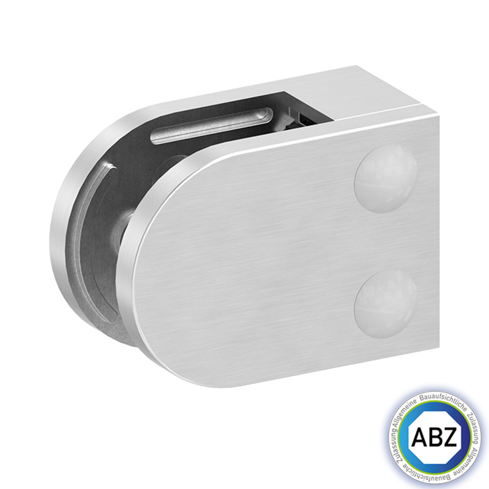 Glasklemme - mit ABZ Zulassung - Masse- 63x45x30 mm - verschiedene Anschluesse - V2A - V4A - Zink - Edel- Optik-GLASKLEMME-F-38-1-4.11
