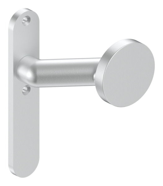 Alu-Tuerknopf - mit Alu-Kurzschild - Aluminium EV1-12-3055.6