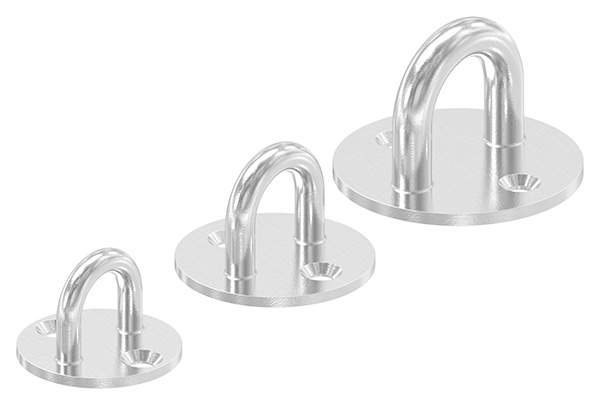 Befestigungsoese - Ø Oese- 8 mm - Platte- Ø 50 mm - V4A-11-2940.1