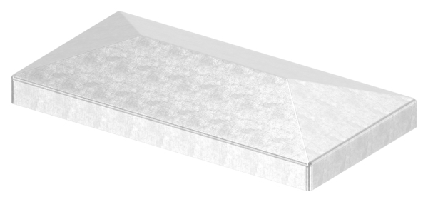 Pfeilerbedecker - fuer Rechteckrohr - Masse- 100x50 mm - Stahl S235JR- roh-30-2436.8