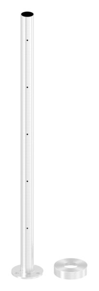 Gelaenderpfosten - fuer 5 Querstabhalter M6 - Laenge- 880 mm - V2A-14-0002.4