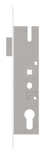 Rohrrahmenschloss verzinkt- Abstand 72 mm- Dornmass 30 mm- Stulpe Edelstahl geschliffen-88-1150106.72