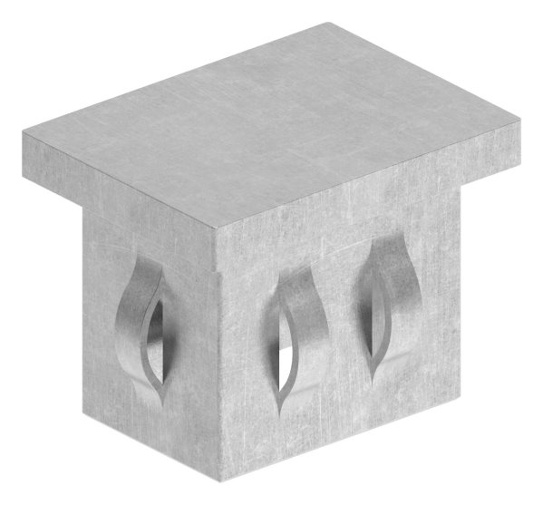 Stahleinschlagkappe roh fuer Rechteckrohr 40x30 mm flach Wandstaerke 2-0-3-0 mm-88-11170.40X30