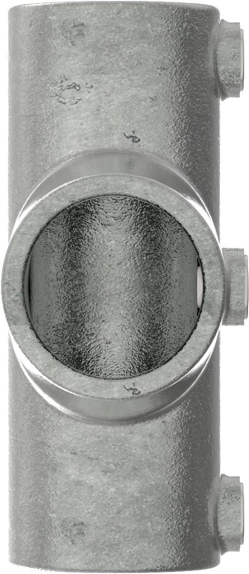 Rohrverbinder T-Stueck lang verstellbar 0-11° Ø 42-4 mm -1 1-4- - Temperguss verzinkt - 155C42-155C42