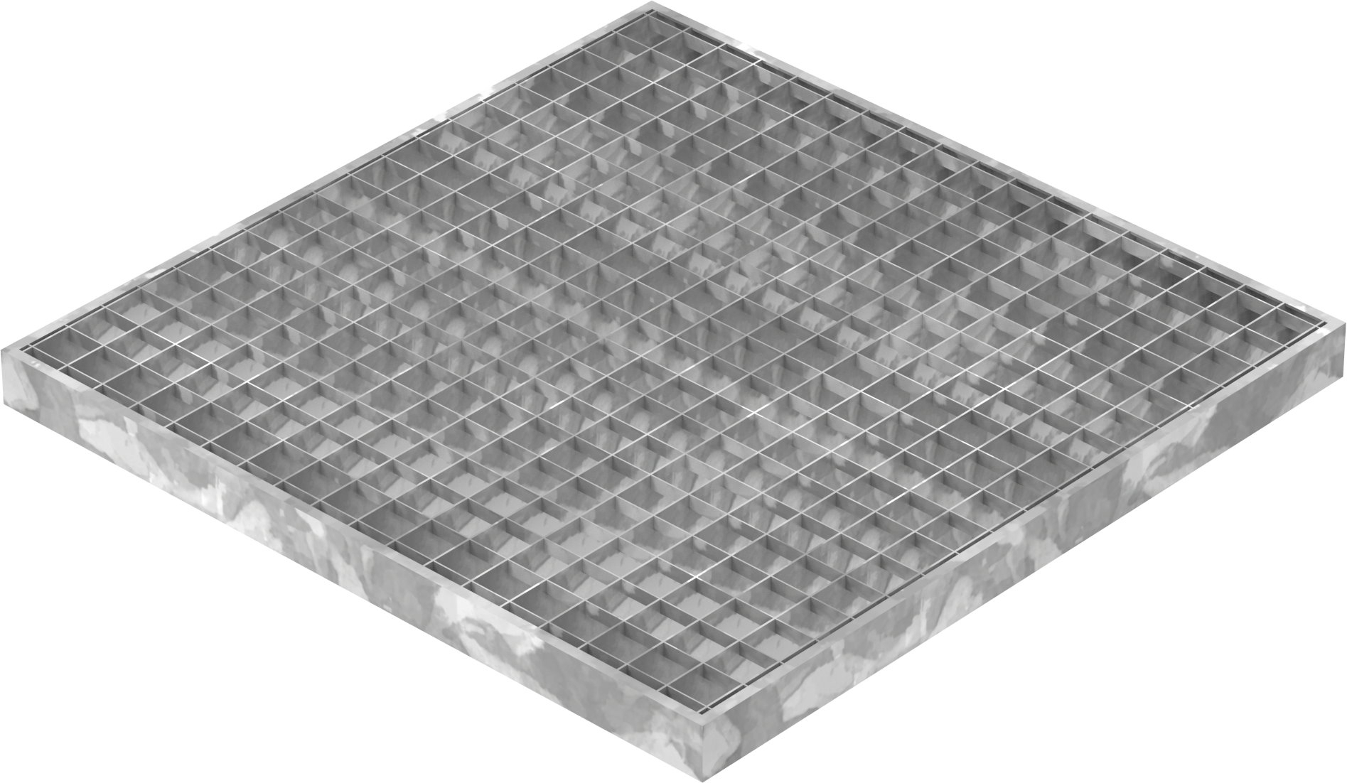 Garagen-Gitterrost - Mae-  590x590x40 mm 30-30 mm - aus S235JR -St37-2- im Vollbad feuerverzinkt-23-59593040.7