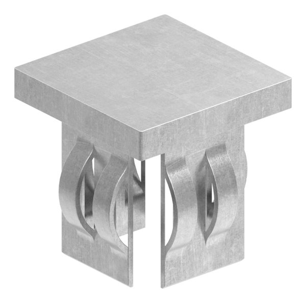 Stahlstopfen flach - fuer Rohr 30x30x1-5-3-0 mm - Stahl S235JR- roh-30-2942.8