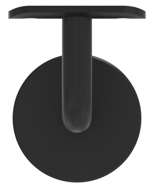 Handlaufhalter Edelstahl V2A fuer Ø 42-4 mm Ronde Ø 60 mm RAL 9005 schwarz matt-88-1150369-240-42.9005