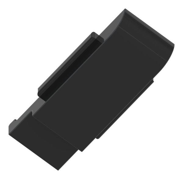 Sicherungsplatte Zinkdruckguss fuer Mod- 31 pulverbeschichtet RAL 9005 matt-88-1131-BODEN-ZN0.9005