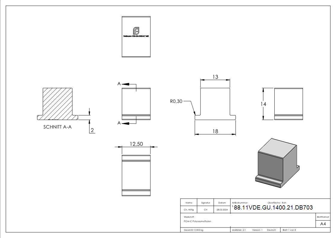 Montage-Set Glas 21-52mm eleganza canopy- fuer  L- 1-405m-88-11VDE-GU-1400-21.DB703