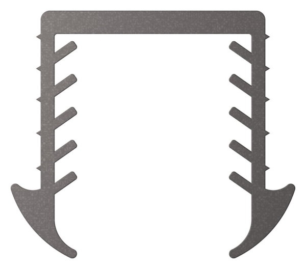 Keildichtung EPDM fuer Glas 16-76–17-52 mm- Nut 24x24 mm- L = 25 m-88-1160362-GU.25M
