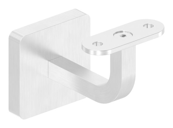 Handlaufhalter mit Cliprosette und Halteplatte fuer Vierkantrohr V2A-11-2082.4