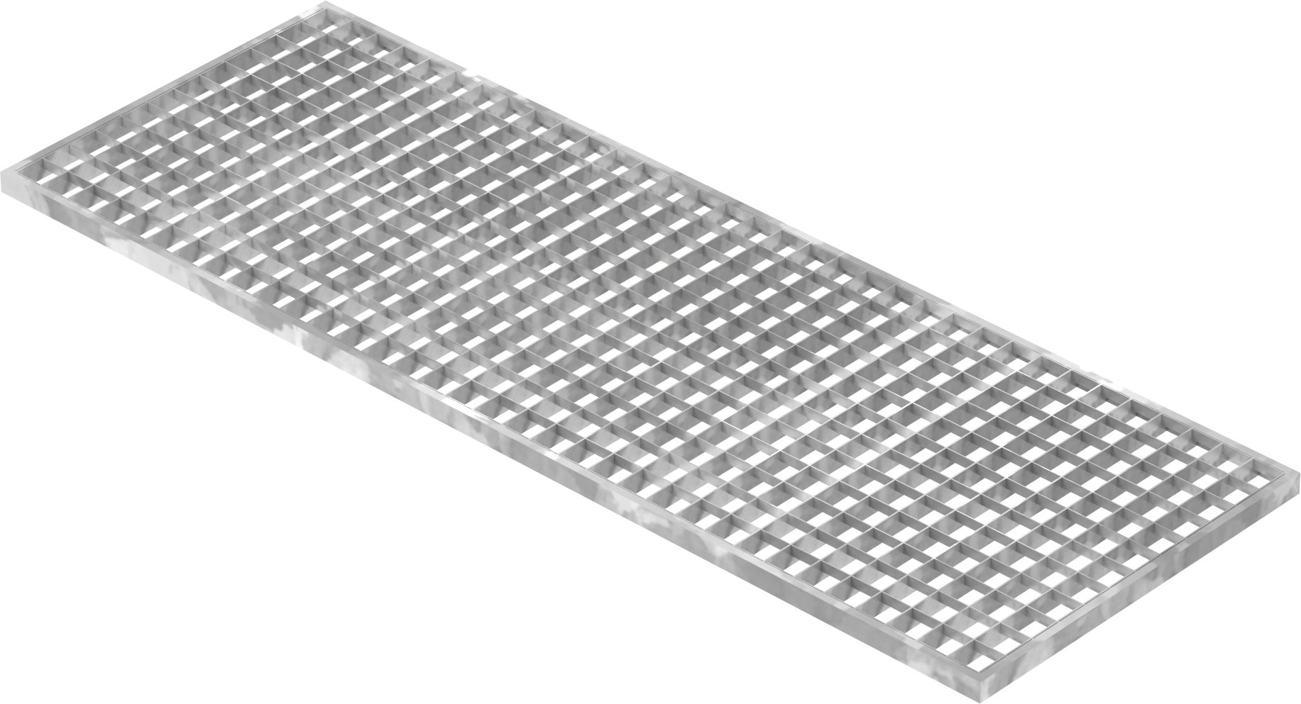 Lichtschachtrost Baunormrost - Masse-  390x1090x20 mm 30-30 mm - aus S235JR -St37-2- im Vollbad feuerverzinkt-23-391093020.7