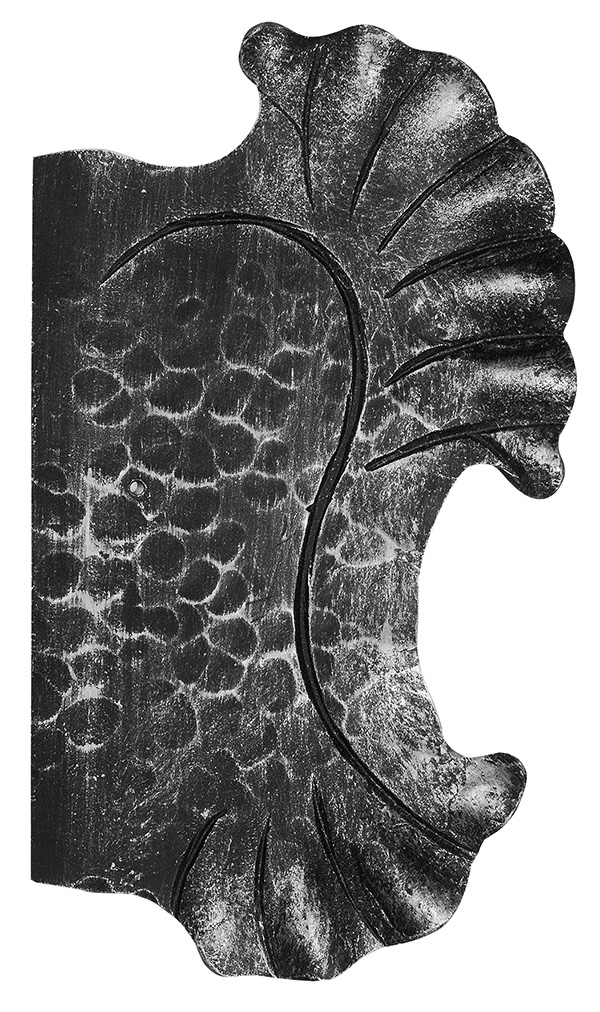 Schlossplatte rechts - Masse- 155x270x4 mm - Stahl S235JR- roh-30-3326-R.8