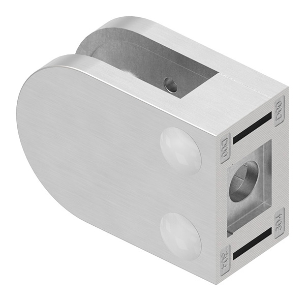 Glasklemme 40x28x17-4 mm Ø 33-7 mm- fuer 6-0 mm ESG Glas-10-MODELL16-3.5