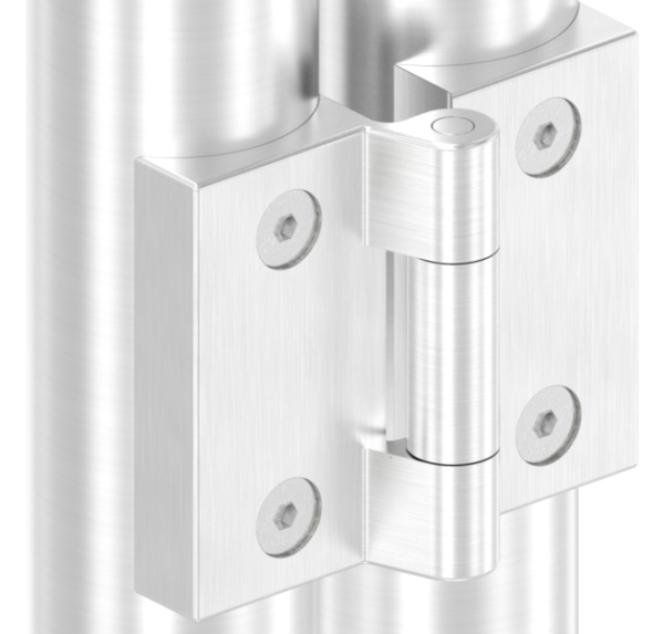 Anschraubscharnier Edelstahl V4A fuer Rohr Ø 42-4 mm zum Anschrauben-88-1156520-V4A.42