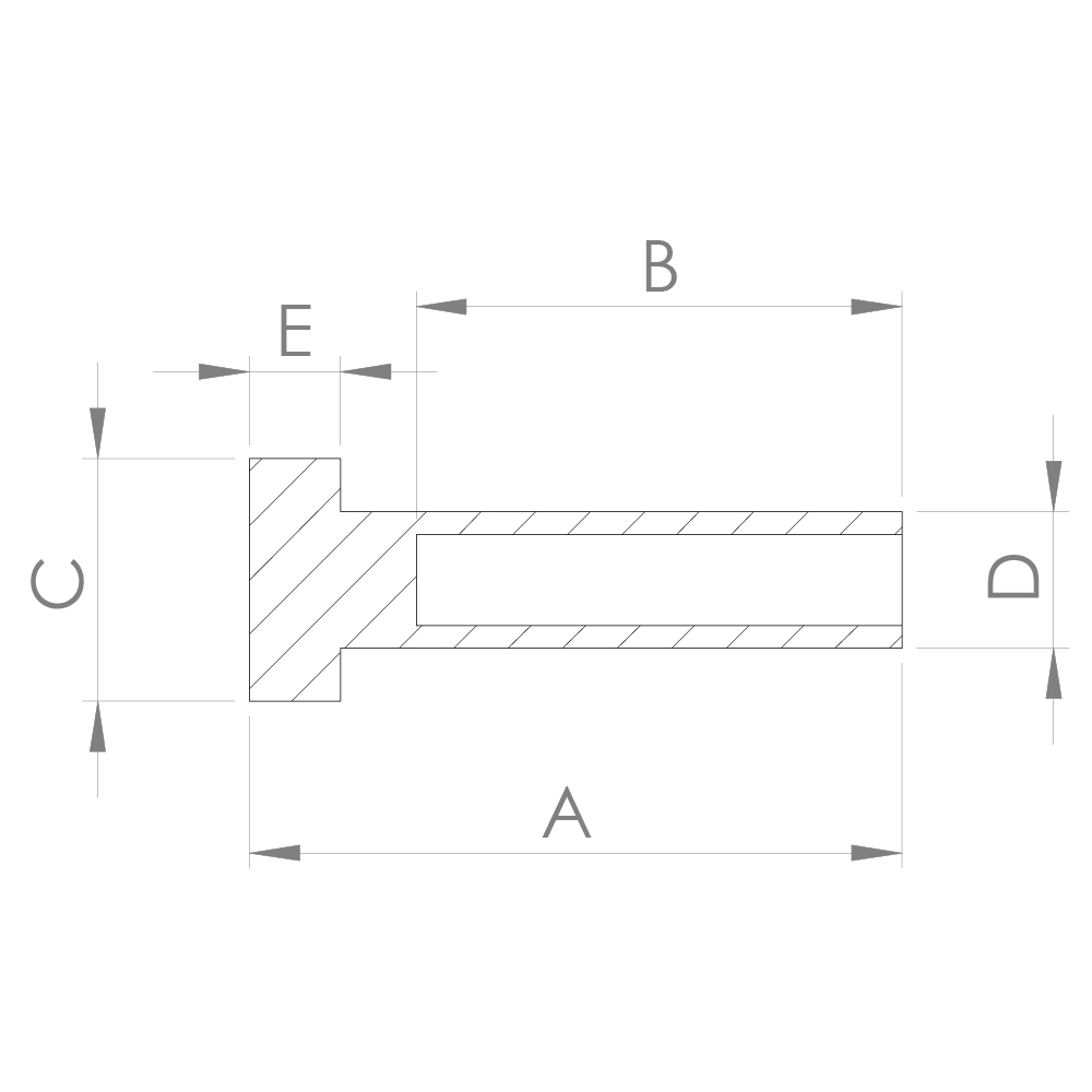 Linsenkopfterminal zum Selbstverpressen - fuer Seil von Ø 3 mm bis Ø 8 mm - V2A-11.2980