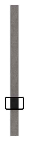 Rechteckrohr Stahl roh 30x20x2 mm L=3000 mm mit 24 Loechern fuer Vierkant 12x12 mm-88-1169901.120