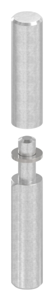 Anschweissband Edelstahl V2A L = 120 mm Ø 16 mm Bolzen Ø 9 mm geschliffen Korn 240-88-1156510-240.120