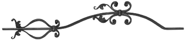 Bauchstab - Laenge- 1000 mm - Material- 16x8 mm - Stahl S235JR- roh-30-1180.8