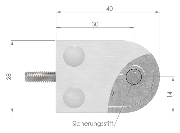 Glasklemme 40x28x17-4 mm Ø 33-7 mm- fuer 6-38 mm VSR Glas-10-MODELL16-3.21