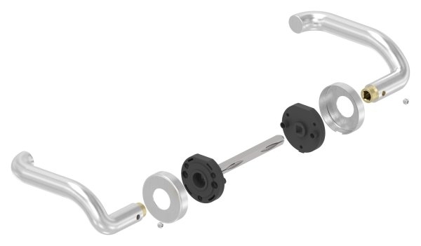 Tuerdrueckerpaar V2A inkl- 8 mm Drueckerstift Modell CHOPPER-11-3976.4