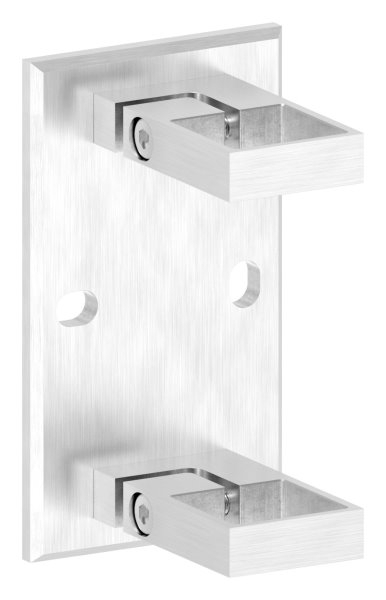 Wandbesfestigung  Masse- 160x90x8 mm fuer Quadratrohr 40x40 mm - V2A-11-2731.4