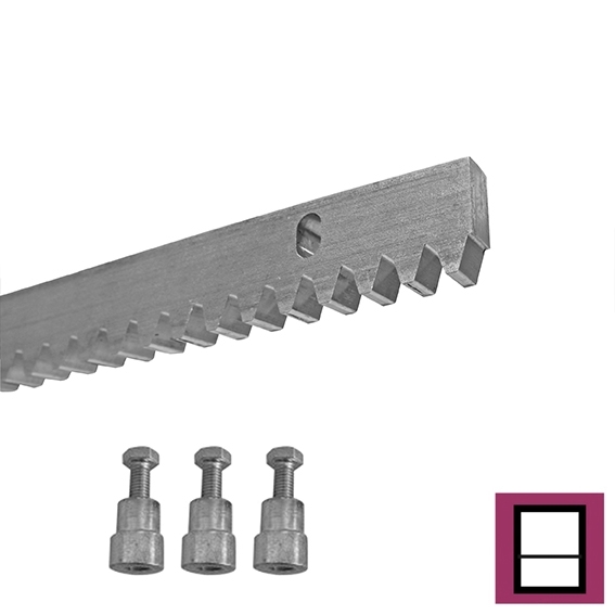 Zahnstange Edelstahl V2A 30 x 8 mm L=1000 mm fr Schiebetore-89-11H80130X8H-A.4