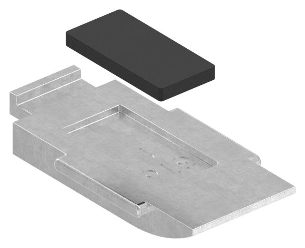 Sicherungsboden Edelstahl V4A -1-4401-04- fuer Endklemme Mod- 25-88-1125-EK-B.V4A
